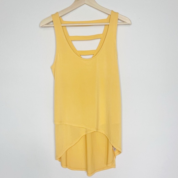 NWT - GUESS Colette Ladder Back Tunic Top- Mustard - Picture 3 of 7